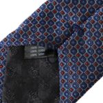 Navy Blue Silk Patterned Adjustable Men Tie