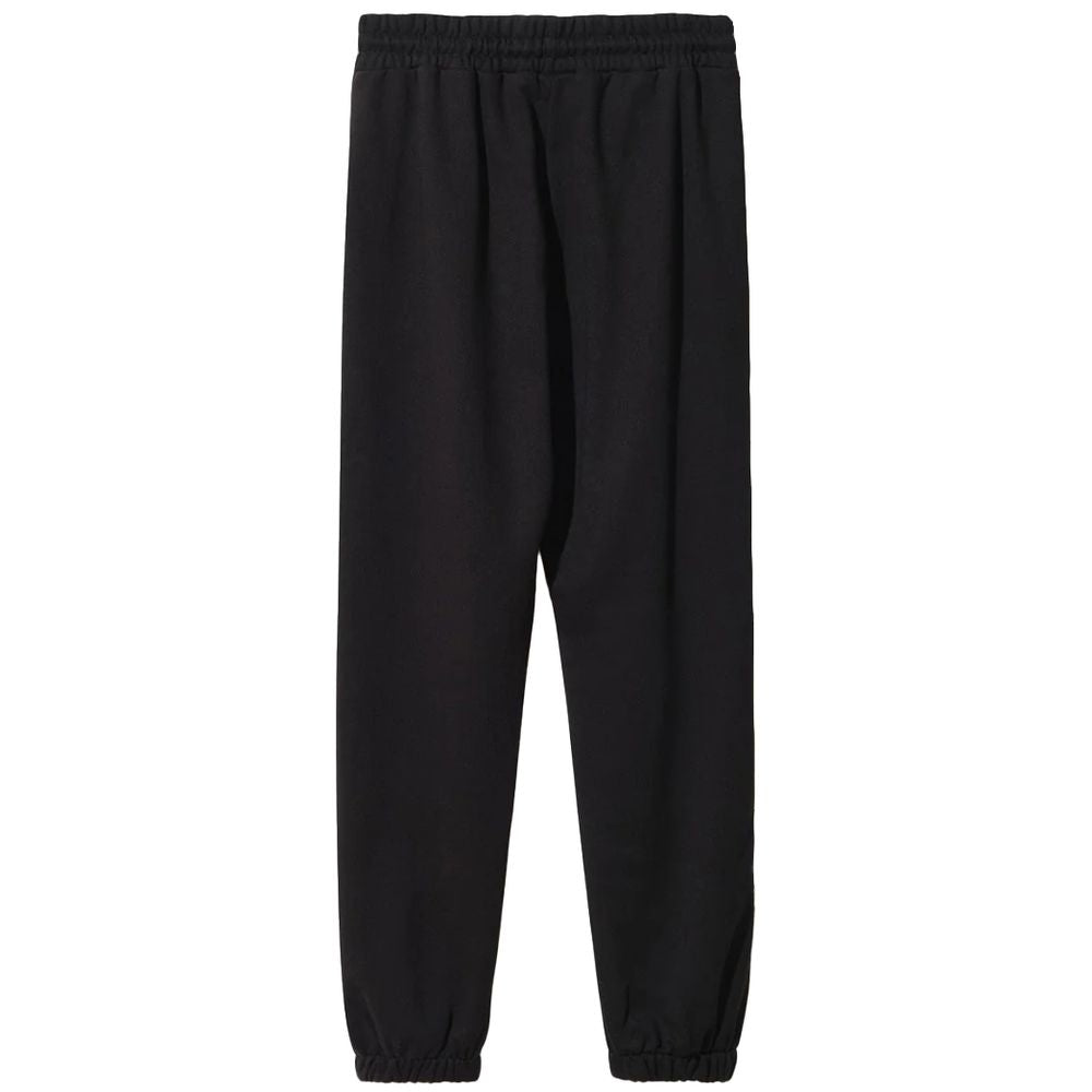 Black Cotton Men Sweatpants