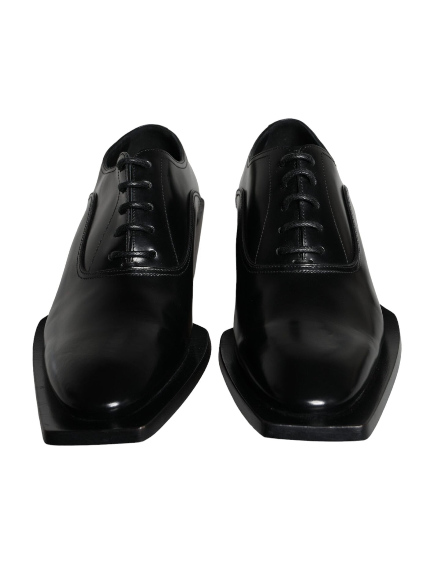 Black Calfskin Leather Derby Dress Men Shoes