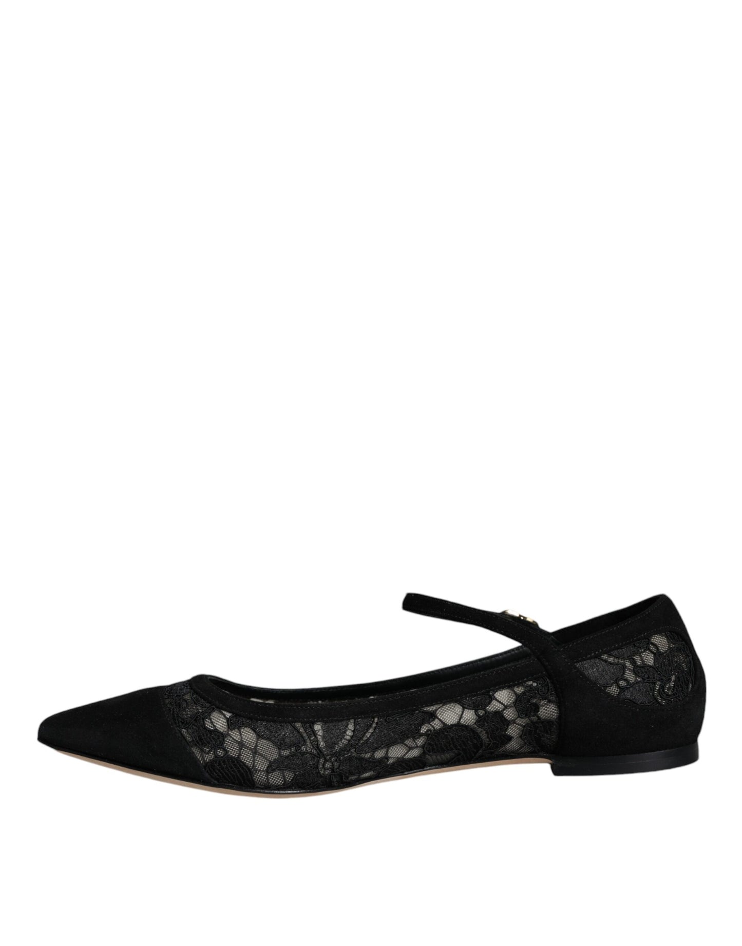 Black Taormina Lace Bellucci Flats Shoes