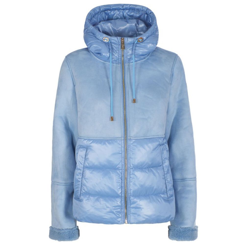 Light Blue Nylon Women Jacket