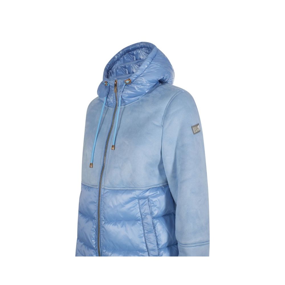 Light Blue Nylon Women Jacket