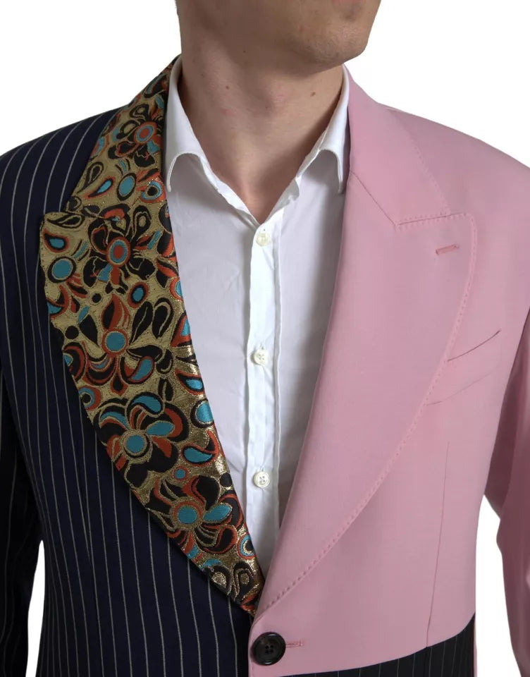 Multicolor Patchwork Single Breasted Blazer