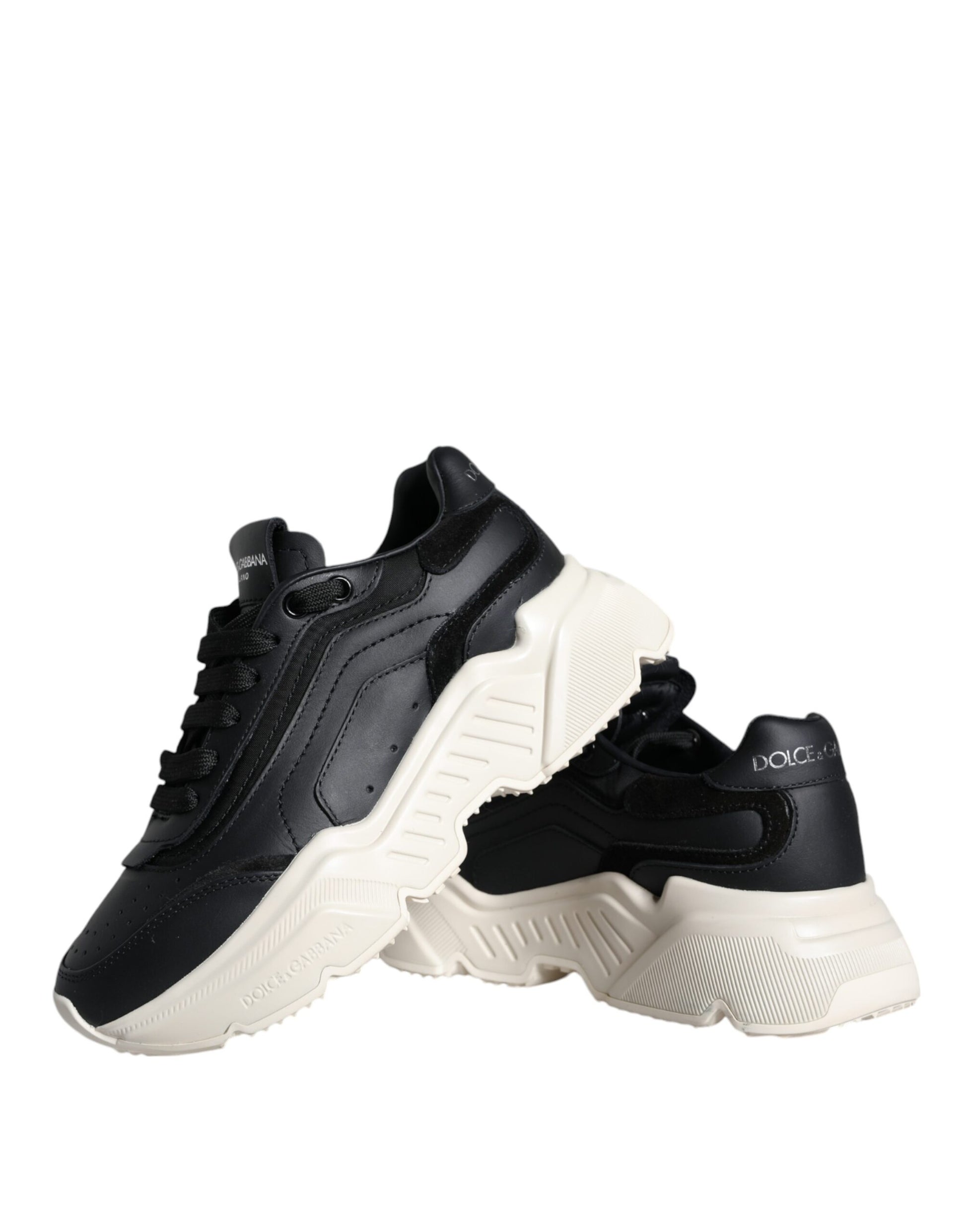 Black White DAYMASTER Leather Sneakers Shoes