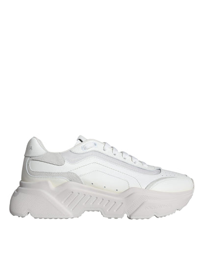 White DAYMASTER Calf Leather Sneakers Shoes