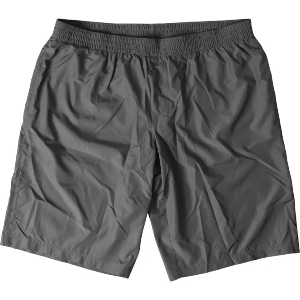 Dark Gray Polyester Beachwear Shorts Swimwear Men