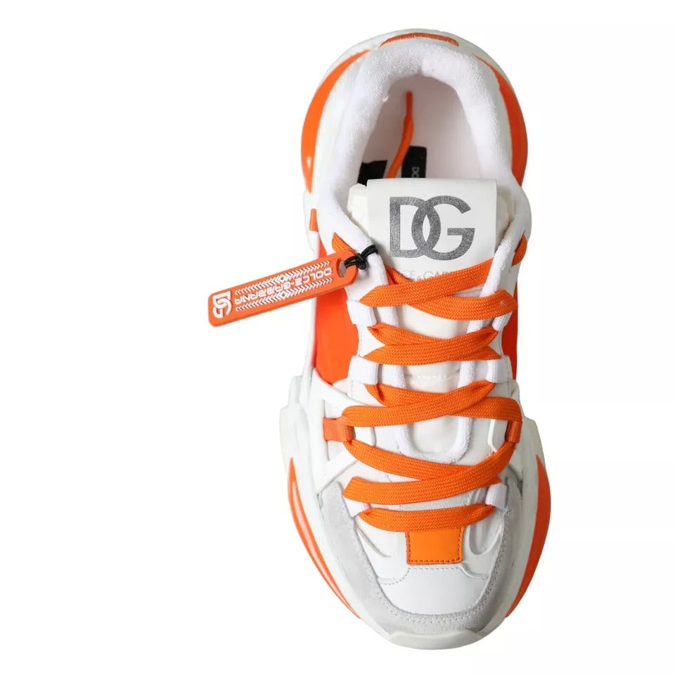 White Orange Airmaster Low Top Sneakers Shoes