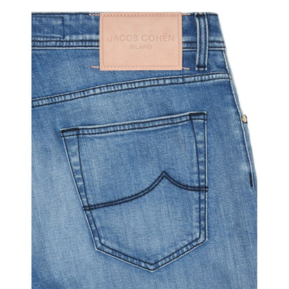 Light Blue Cotton Men Jeans