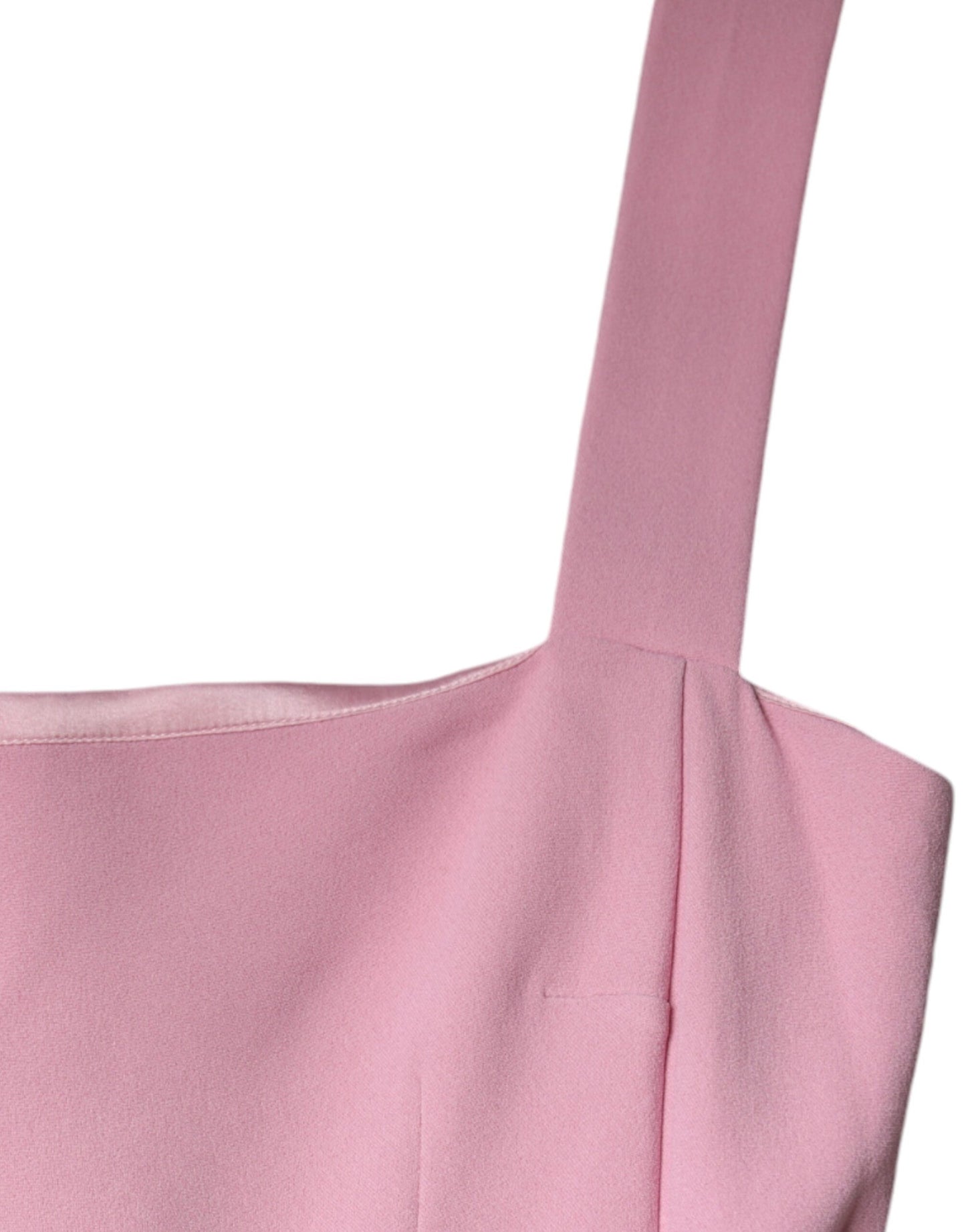 Pink A-line Flare Viscose Sleeveless Dress