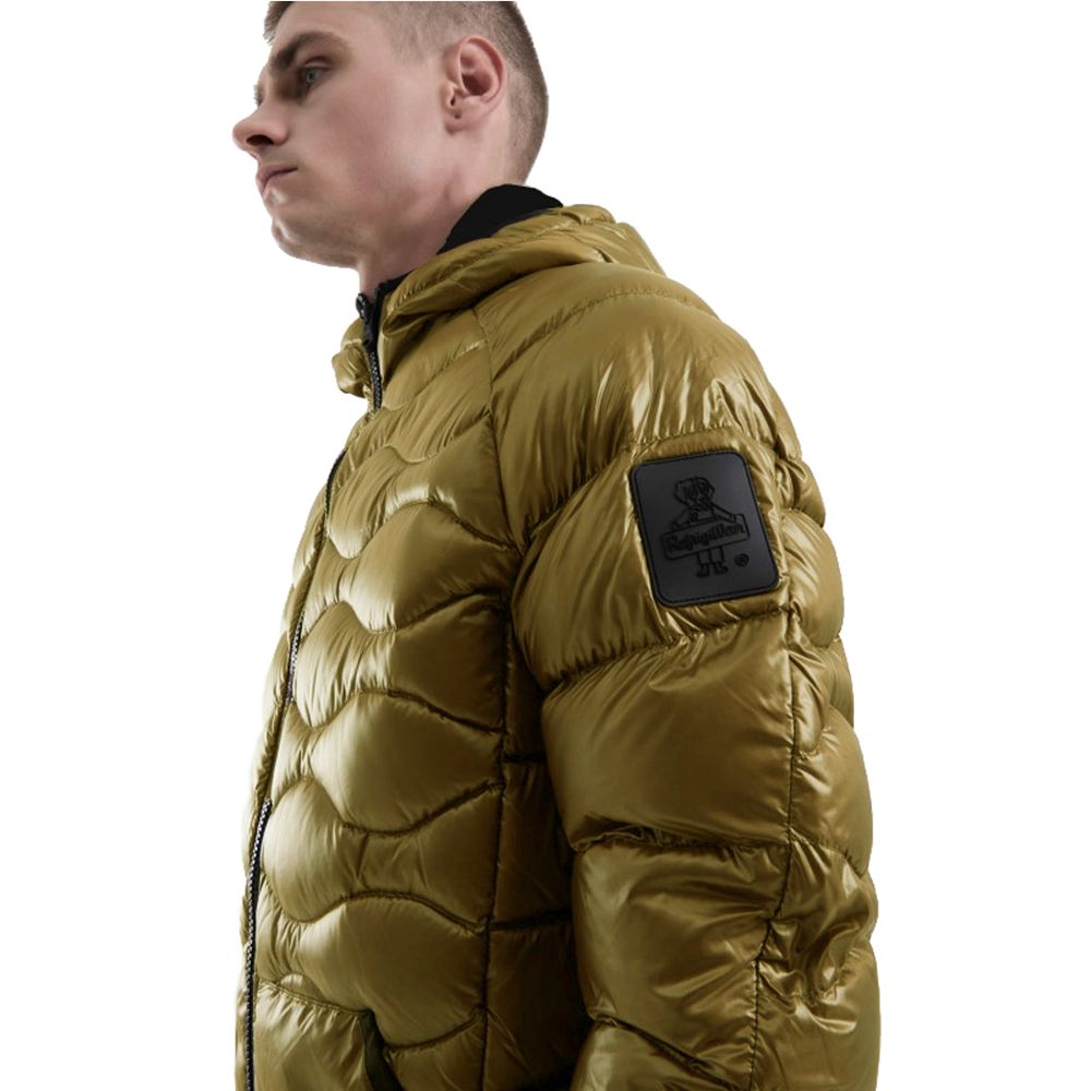 Yellow Nylon Men's Jacket