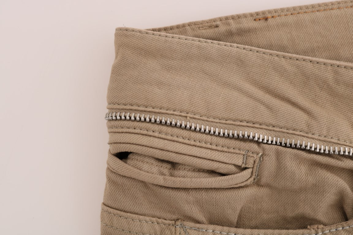 Beige Super Slim Fit Denim Delight