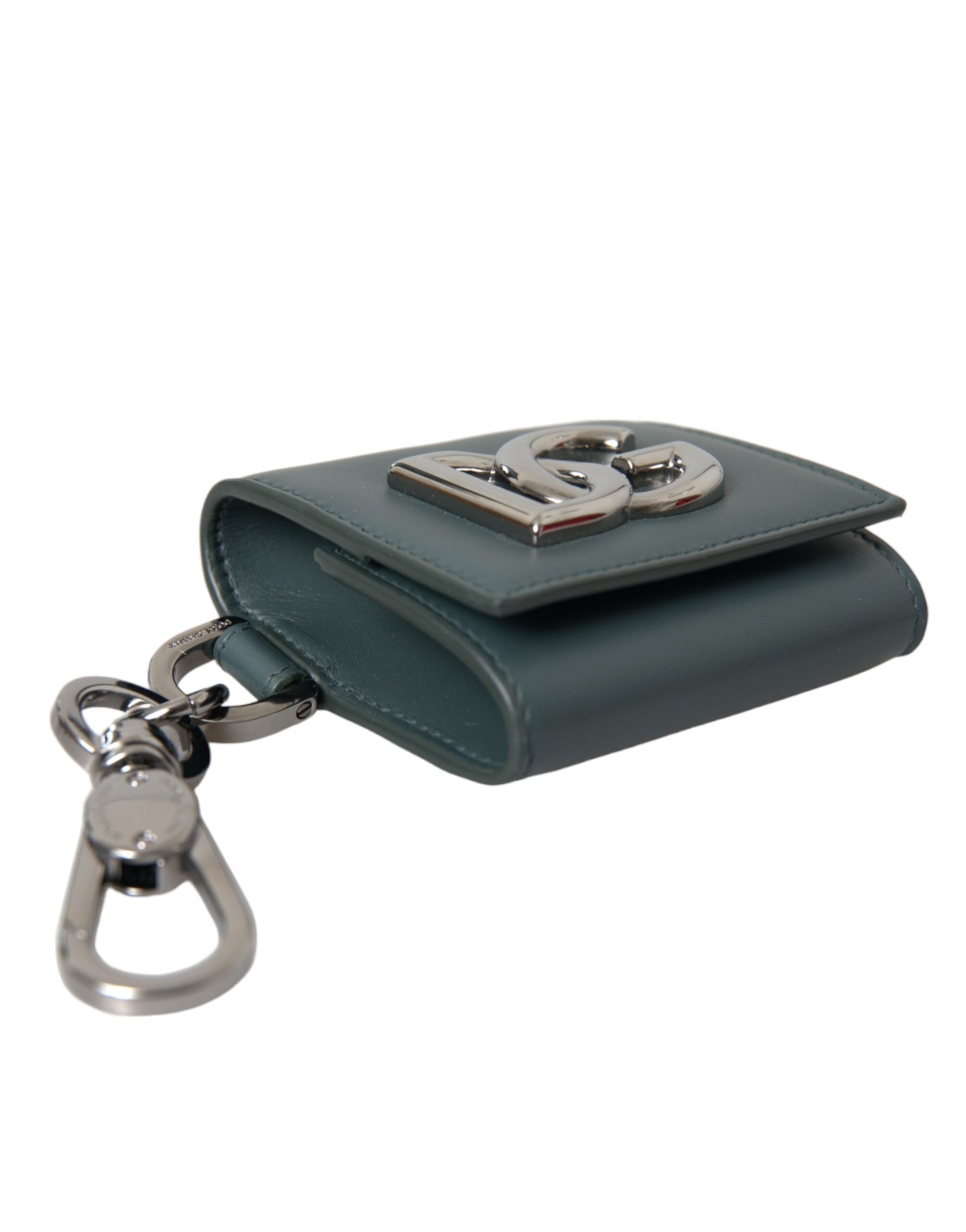 Green Leather DG Logo Keyring Coin Purse Keyring Wallet