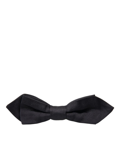 Black Silk Adjustable Neck Men Bow Tie