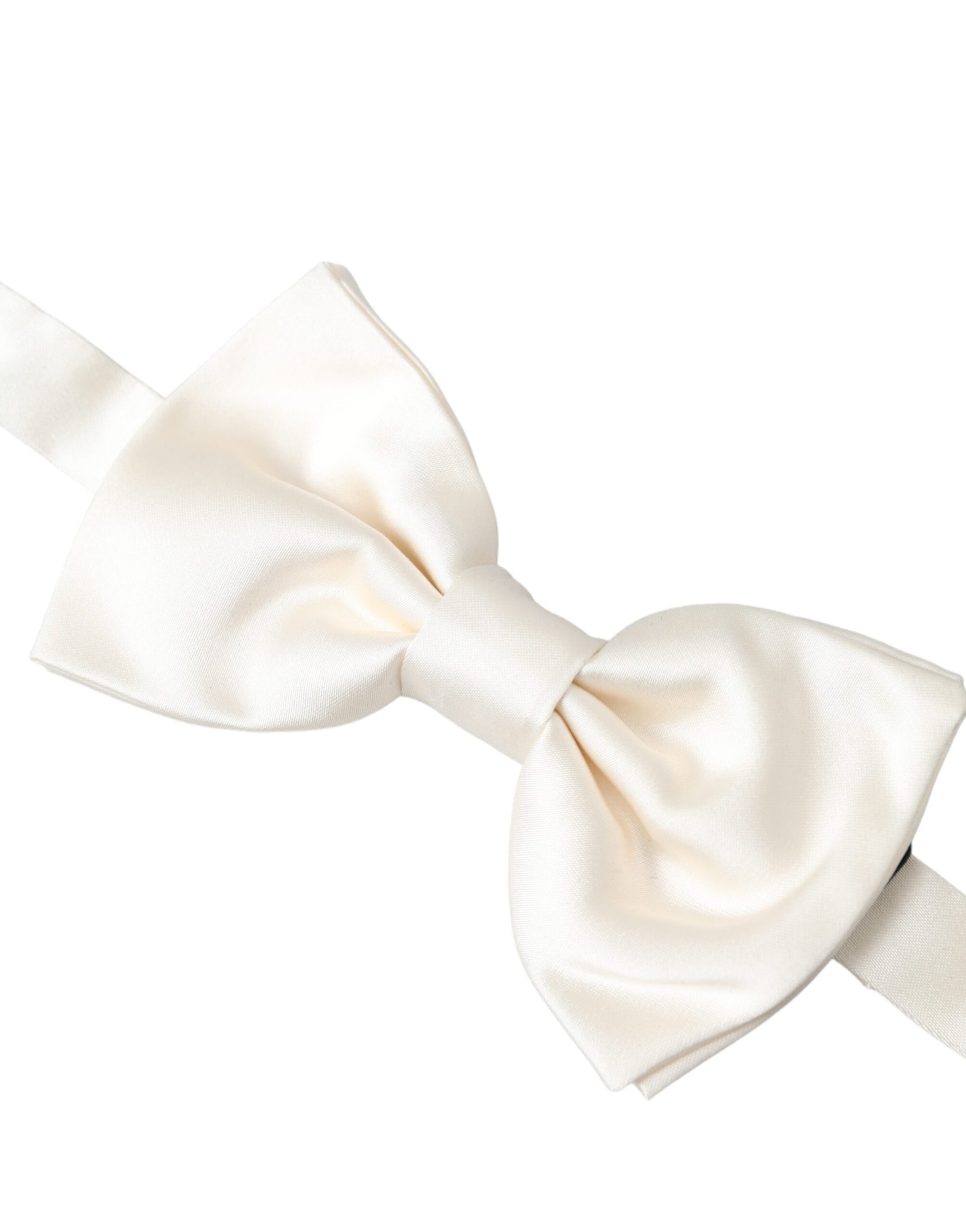 Off White Silk Adjustable Neck Men Bow Tie