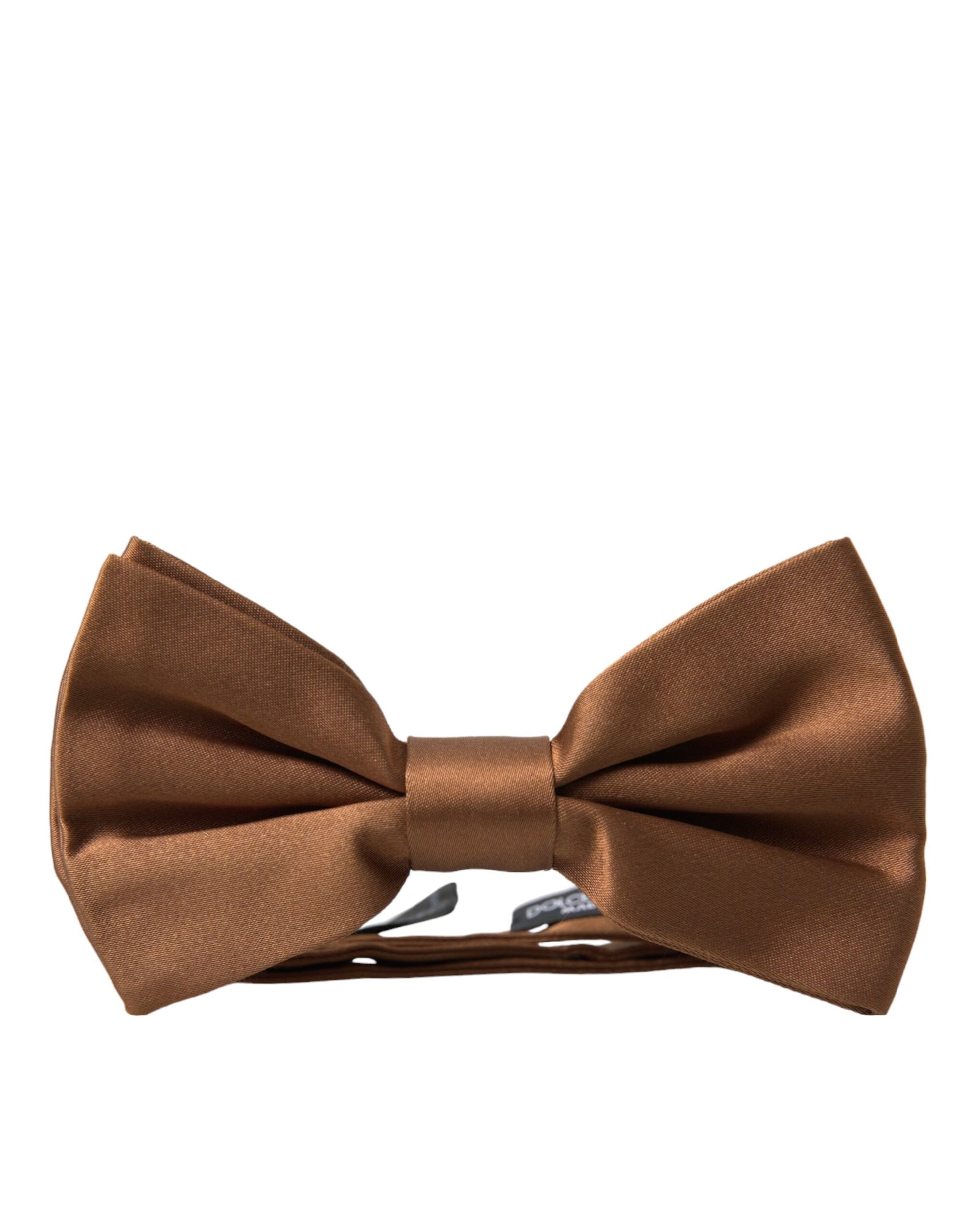 Brown Silk Adjustable Neck Men Bow Tie