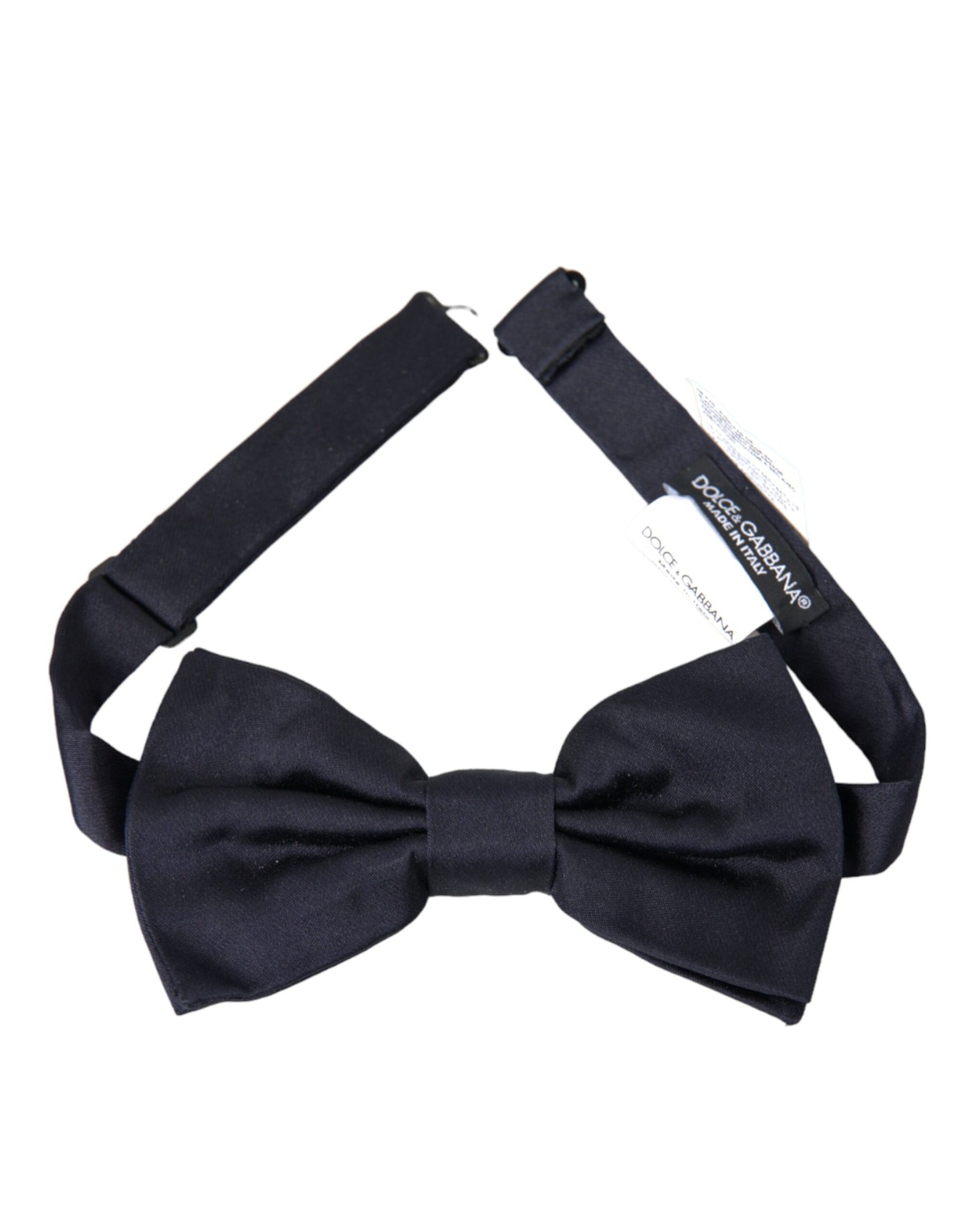 Dark Blue Silk Adjustable Neck Men Bow Tie