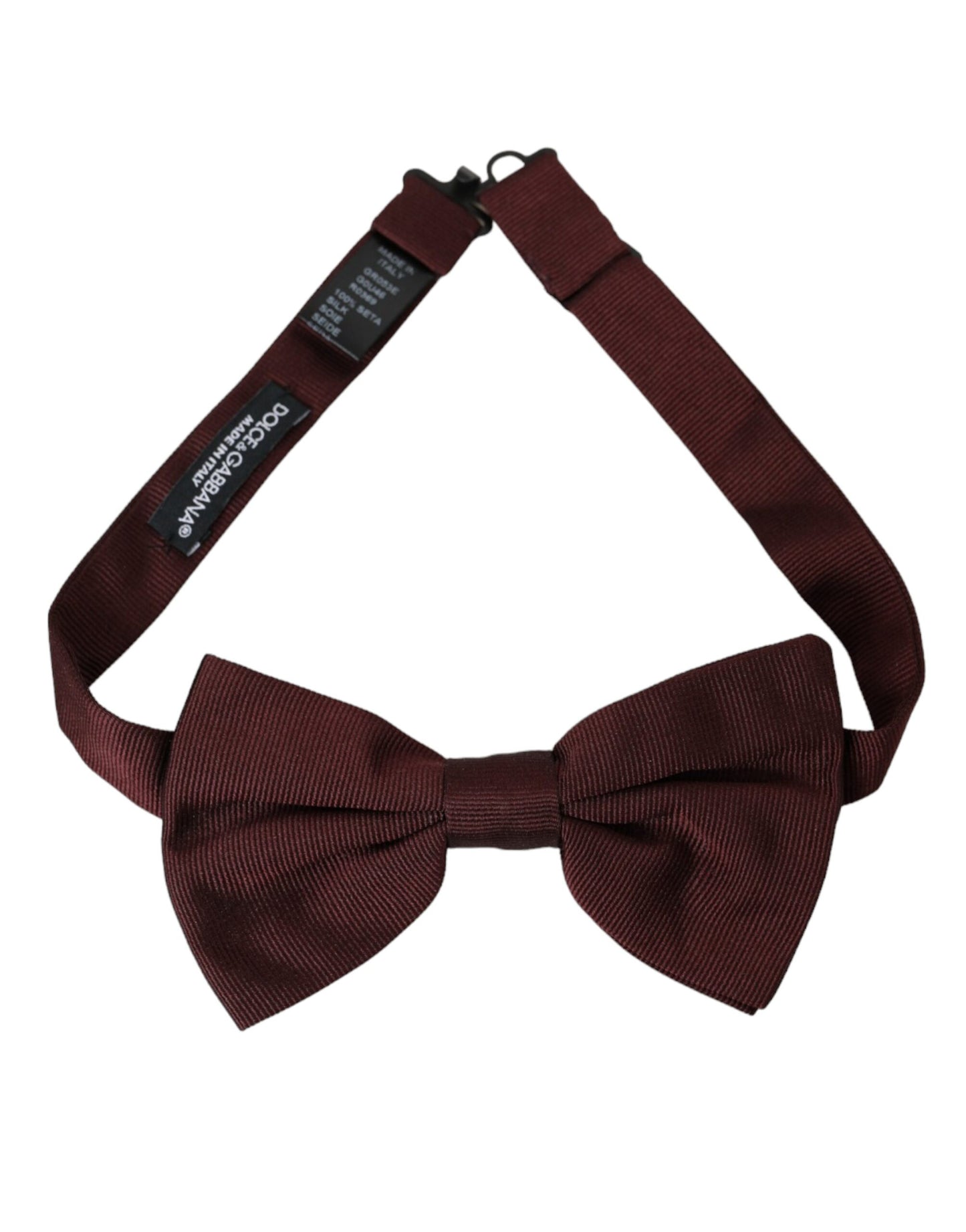 Maroon Silk Adjustable Neck Men Bow Tie