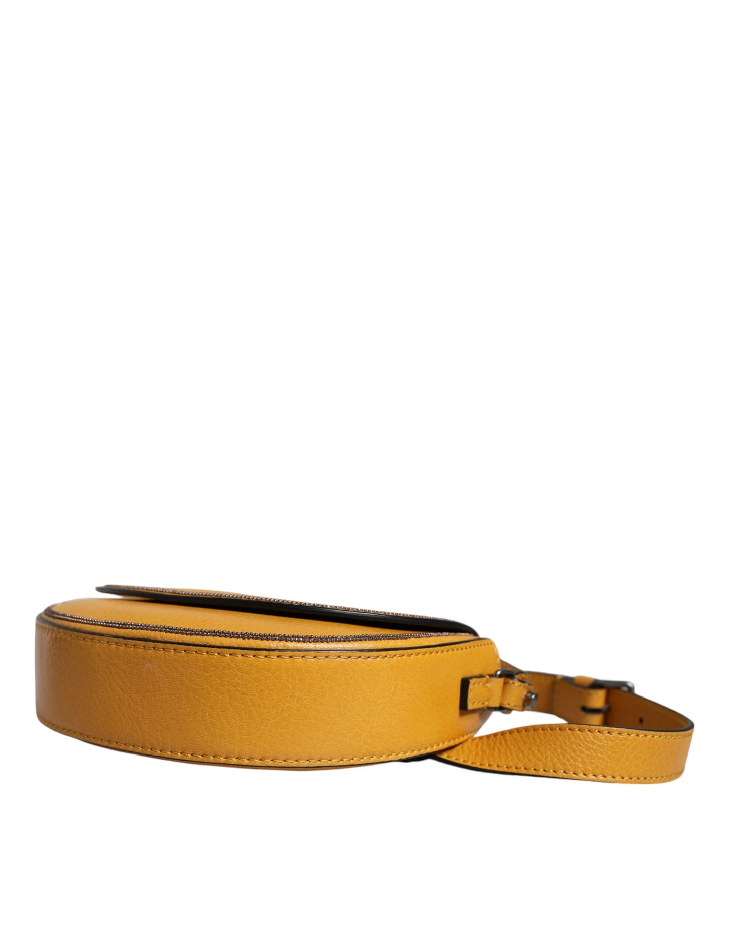 Light Brown Leather Logo Waist Strap Sling Bag