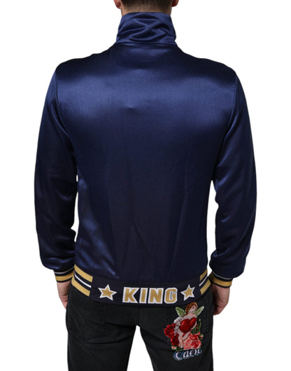 Blue Heraldic Patch Stripe King Bee Sweater