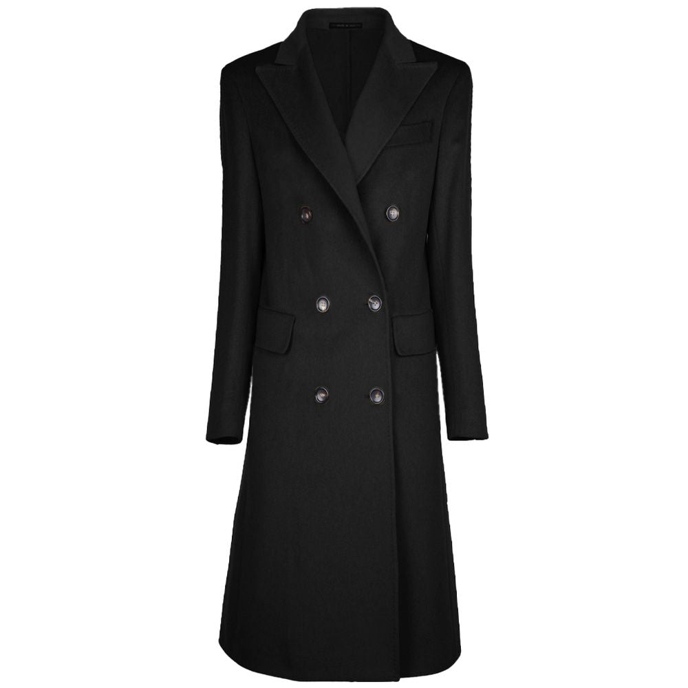 Black Wool Women Coat