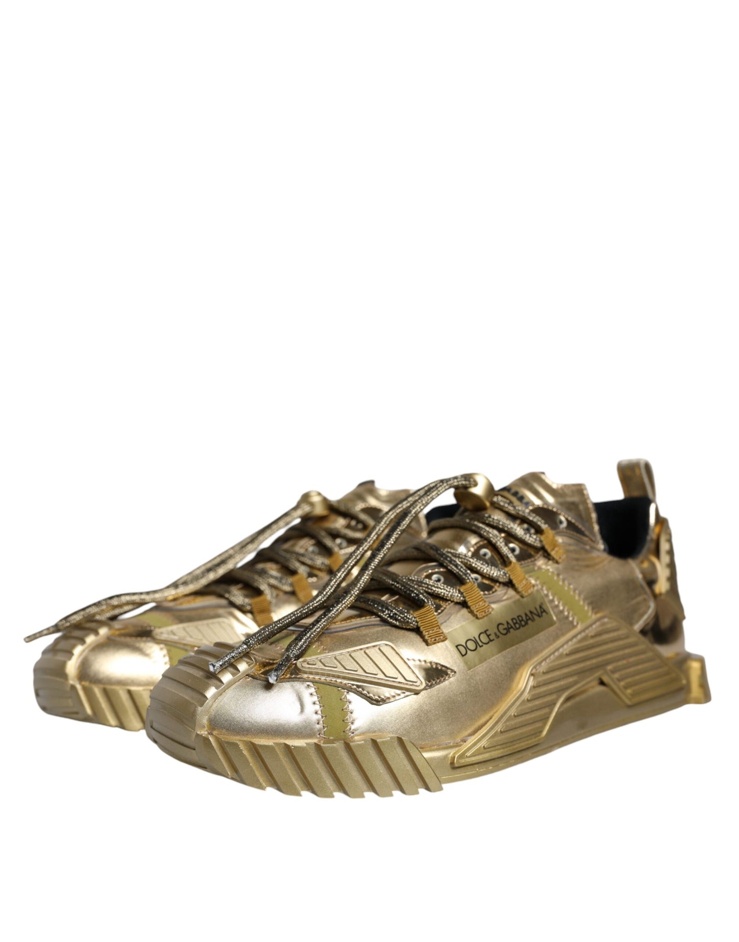 Gold Stretch Lace Up NS1 Sneakers Shoes