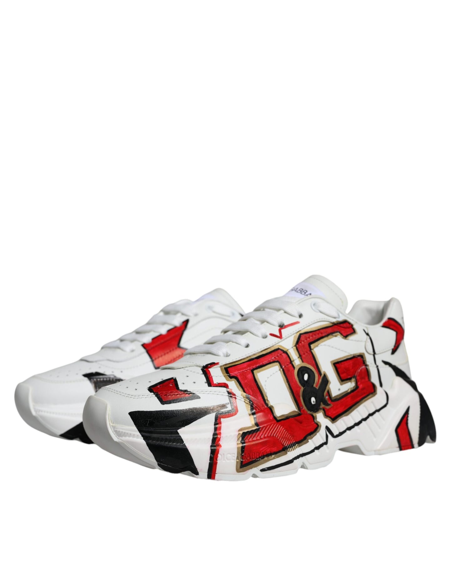 White Daymaster Hand Painted Sneakers Shoes