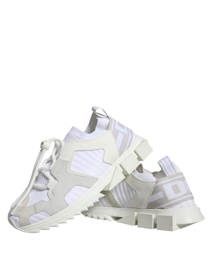 White Mesh Sorrento Trekking Sneakers Shoes