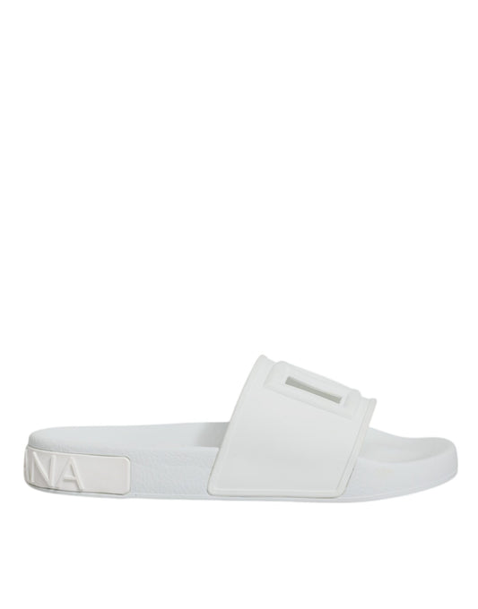 White Rubber Slides Sandals Beachwear Shoes