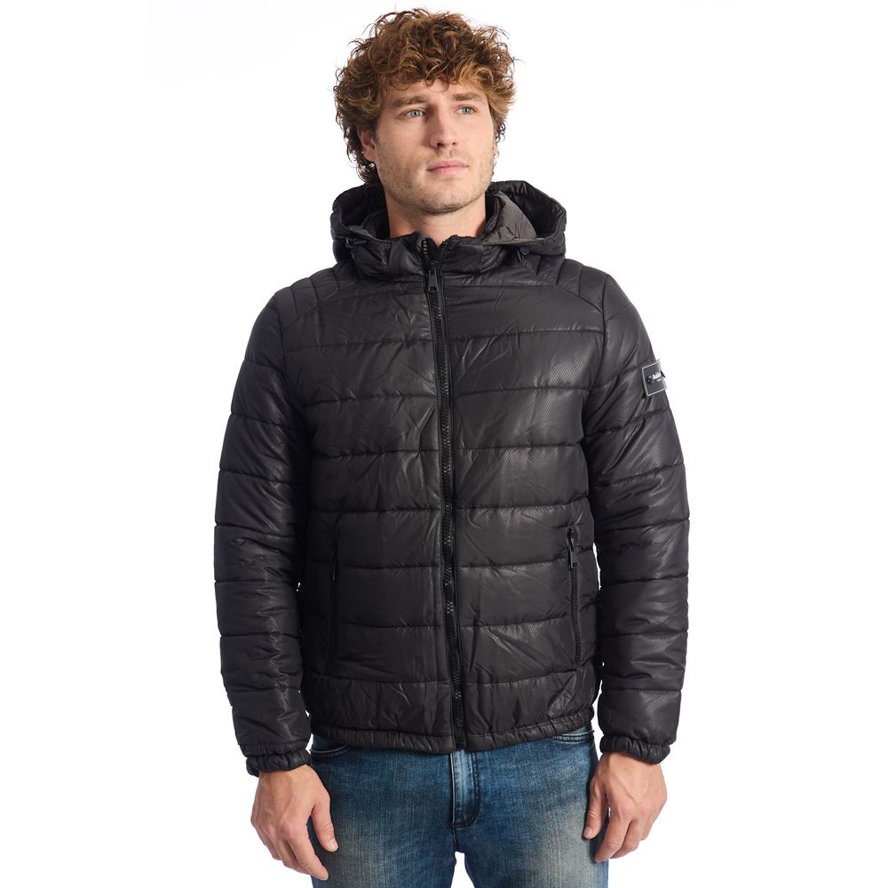 Black Polyester Men's Jacket