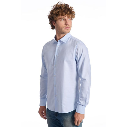 Light Blue Cotton Men Shirt