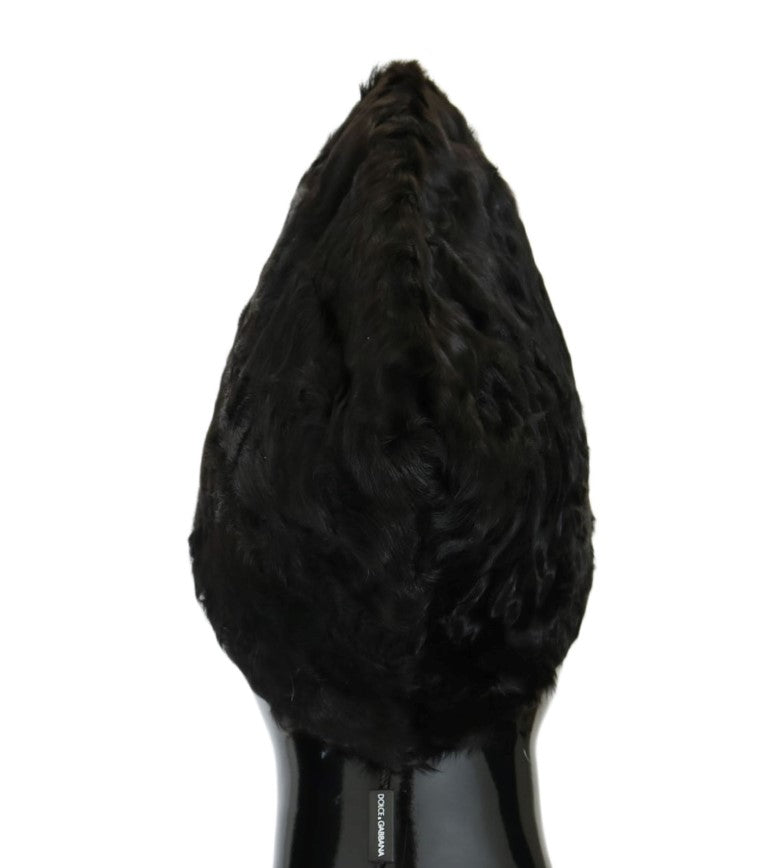 Elegant Black Xiangao Fur Beanie Hat