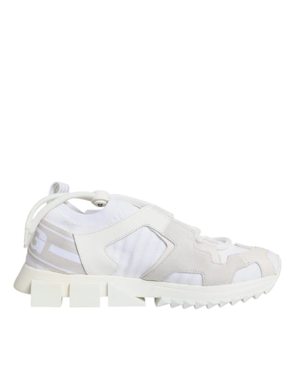 White Mesh Sorrento Trekking Sneakers Shoes