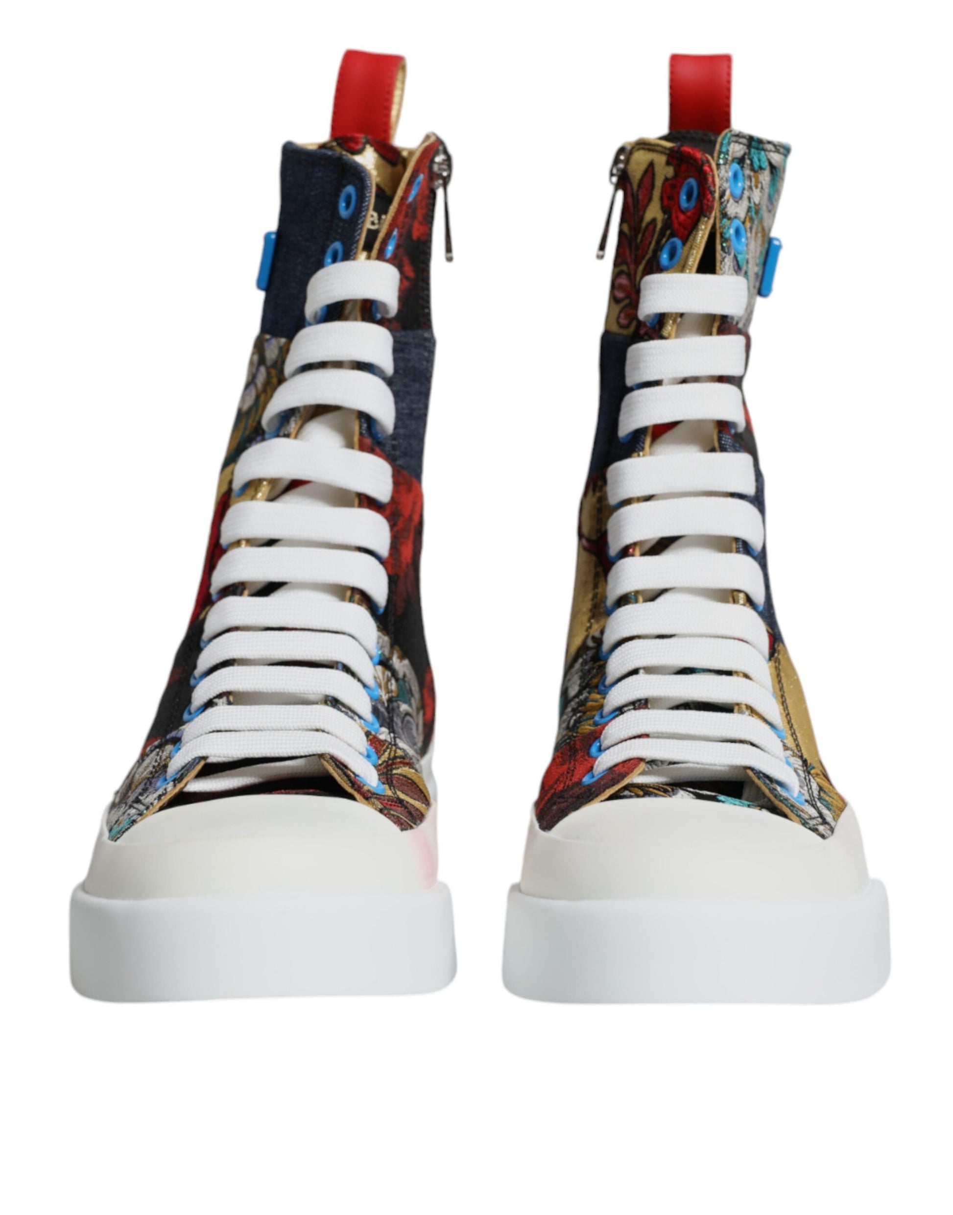 Multicolor Patchwork Logo High Top Sneakers Shoes