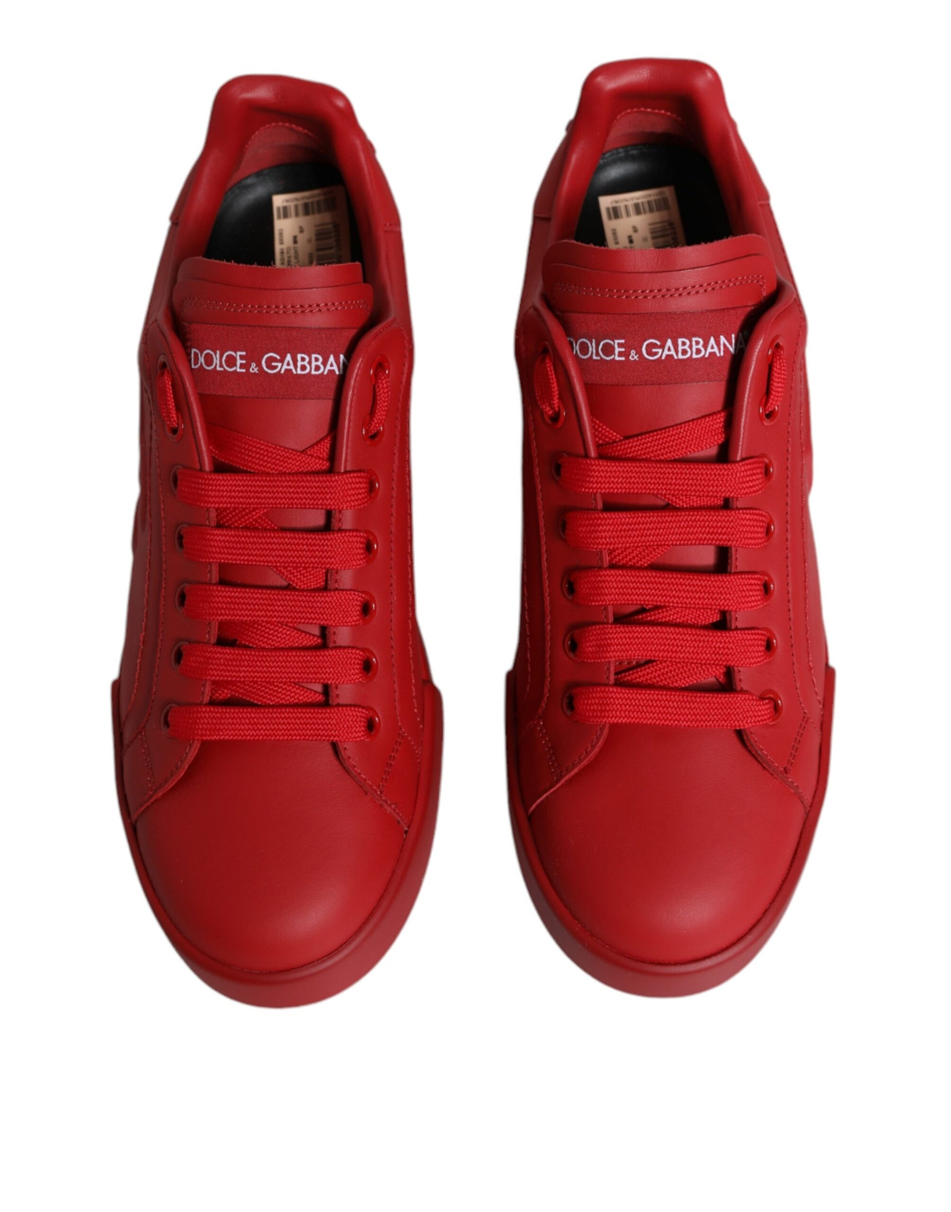 Red Leather Low Top Women Sneakers Shoes