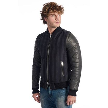 Black Wool Men Jacket