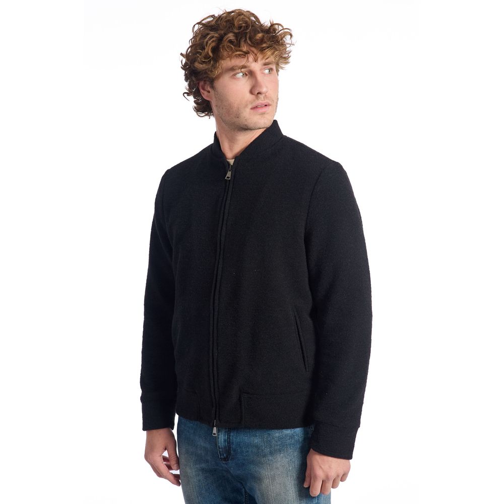 Black Wool Men Jacket