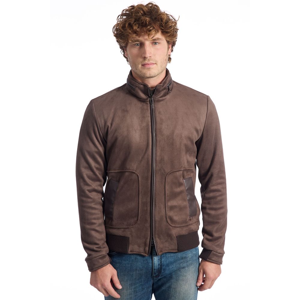 Brown Ecomontone Men Jacket