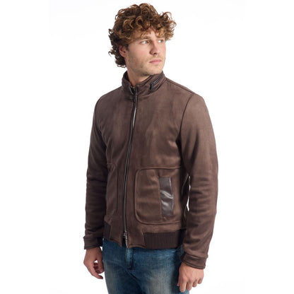 Brown Ecomontone Men Jacket