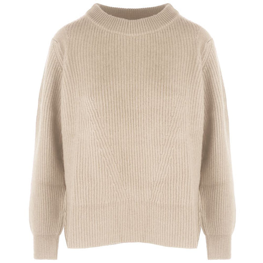 Beige Cashmere Women Sweater