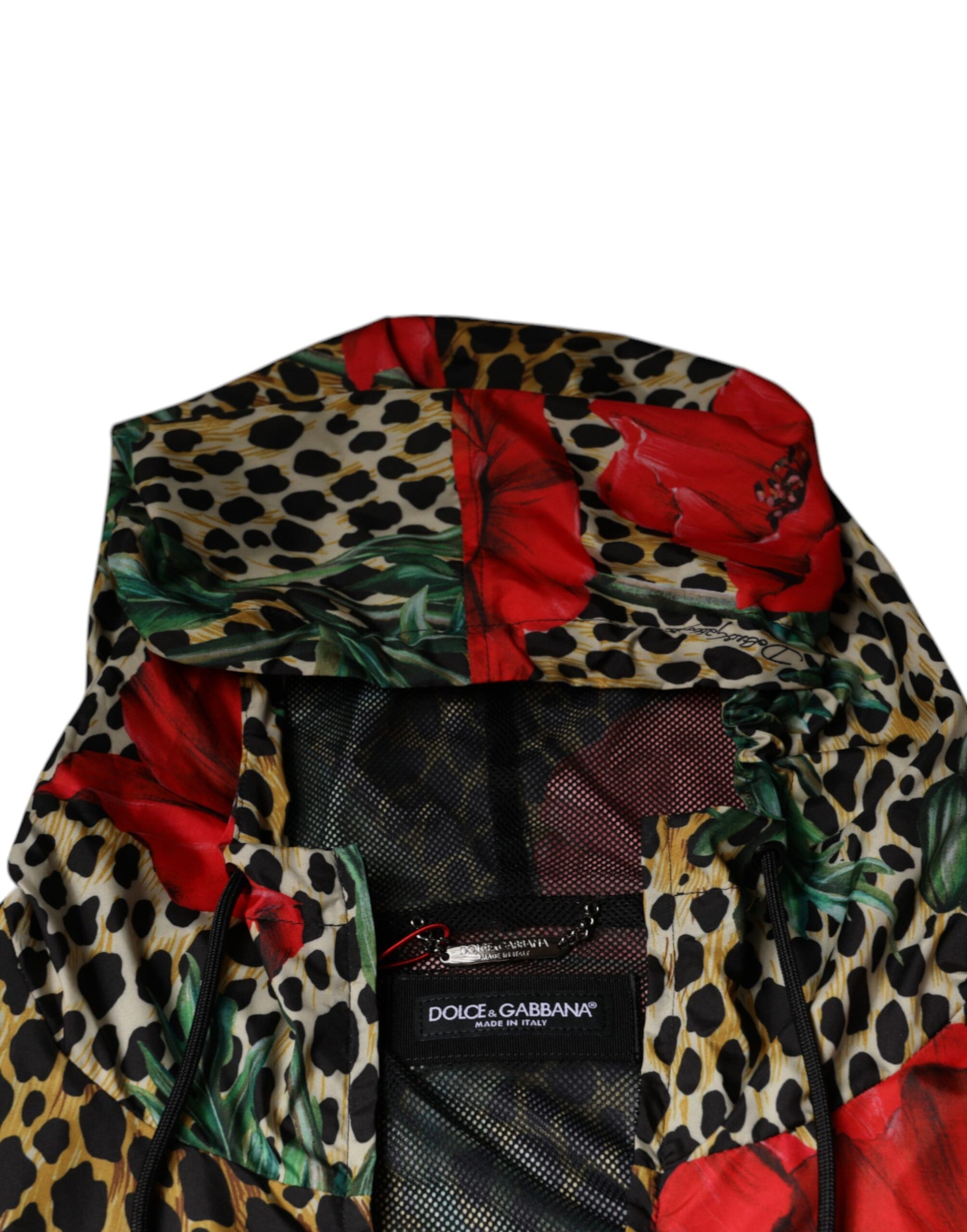 Multicolor Leopard Floral Hooded Jacket