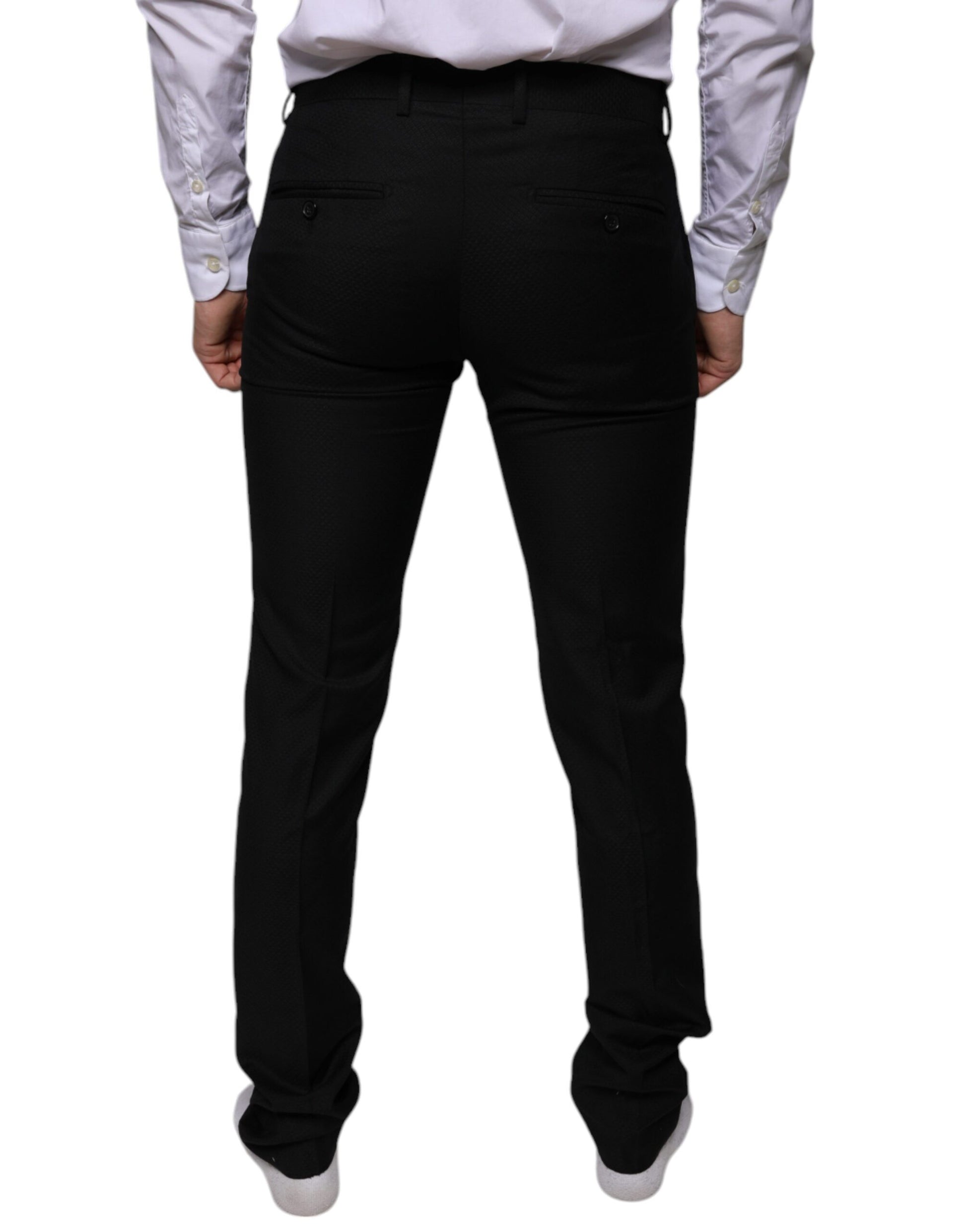 Black Wool Skinny Dress Formal Pants