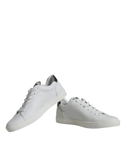 White Silver Sacred Heart Men Sneakers Shoes