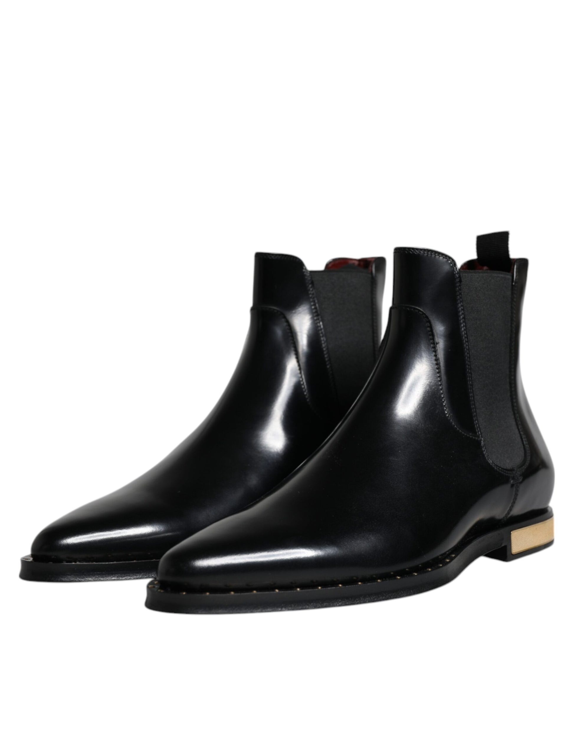 Black Leather Chelsea Ankle Boots Shoes