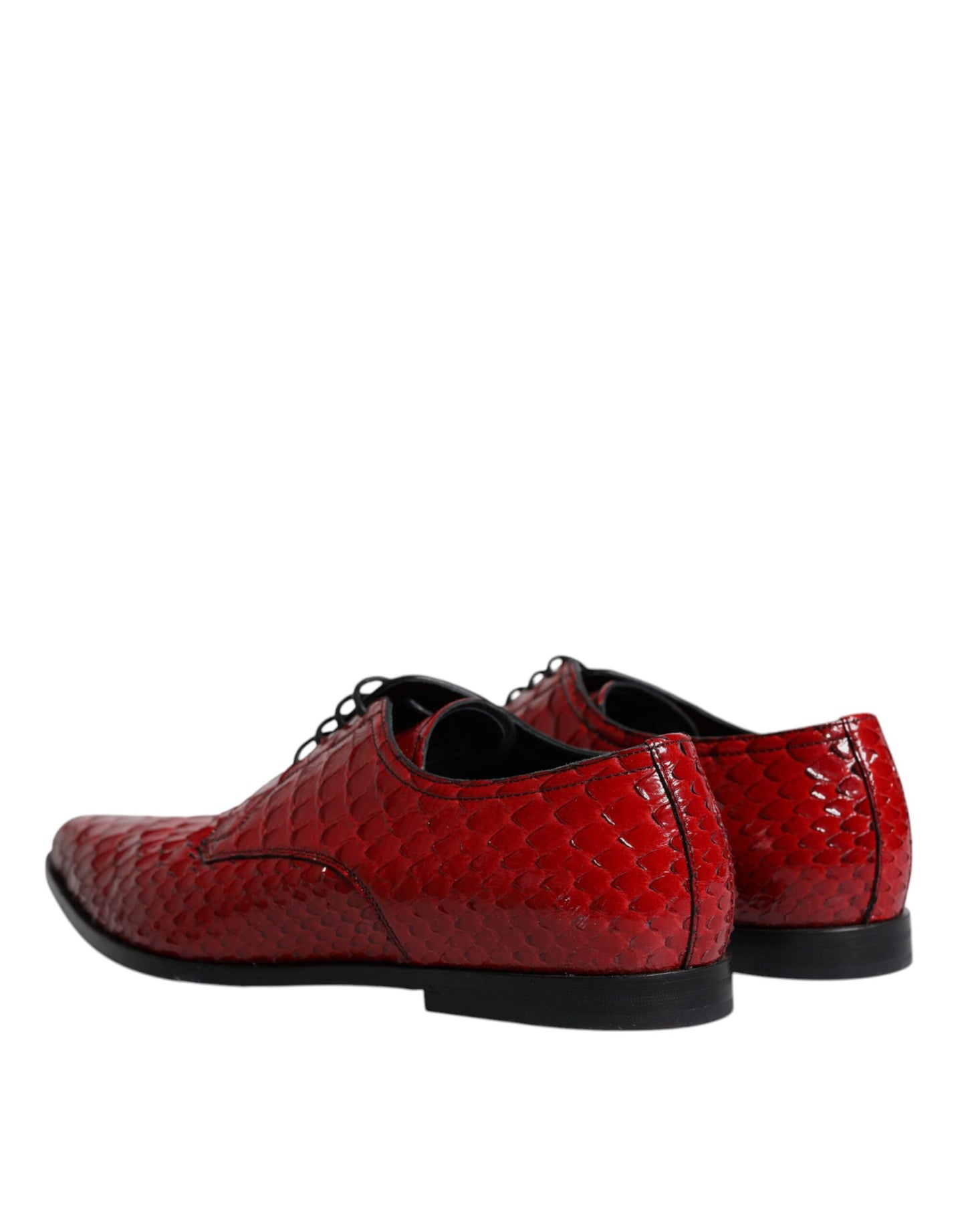 Red Textured Varnished Derby Men Formal Shoes