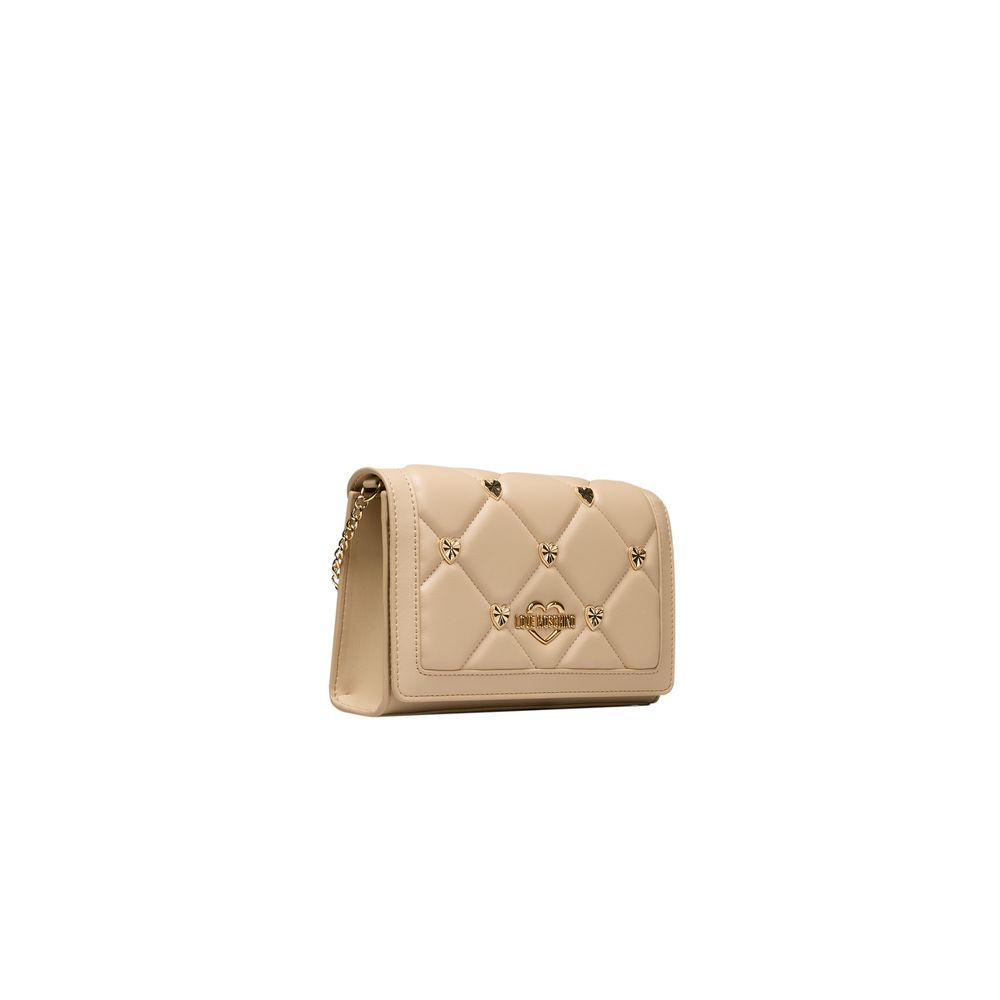 Beige Polyethylene Women Crossbody