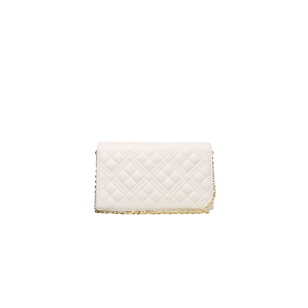 White Polyethylene Women Crossbody Bag