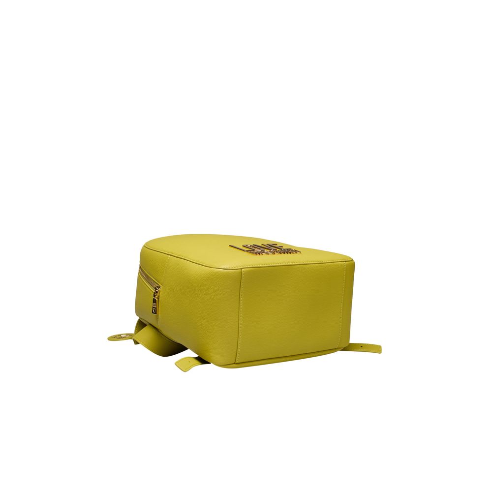 Yellow Polyethylene Women Backpack