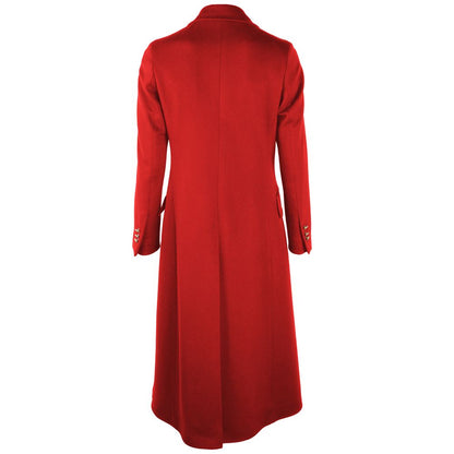 Red Wool Vergine Jackets & Coat