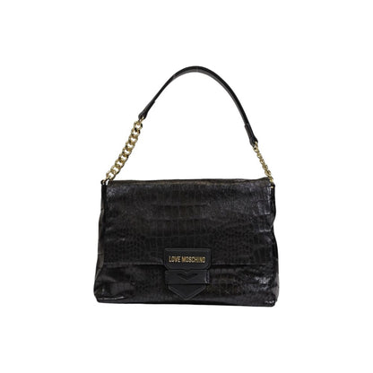 Black Polyester Handbag