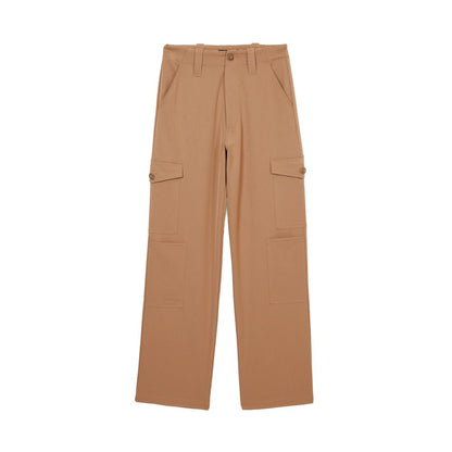 Beige Polyester Jeans & Pant